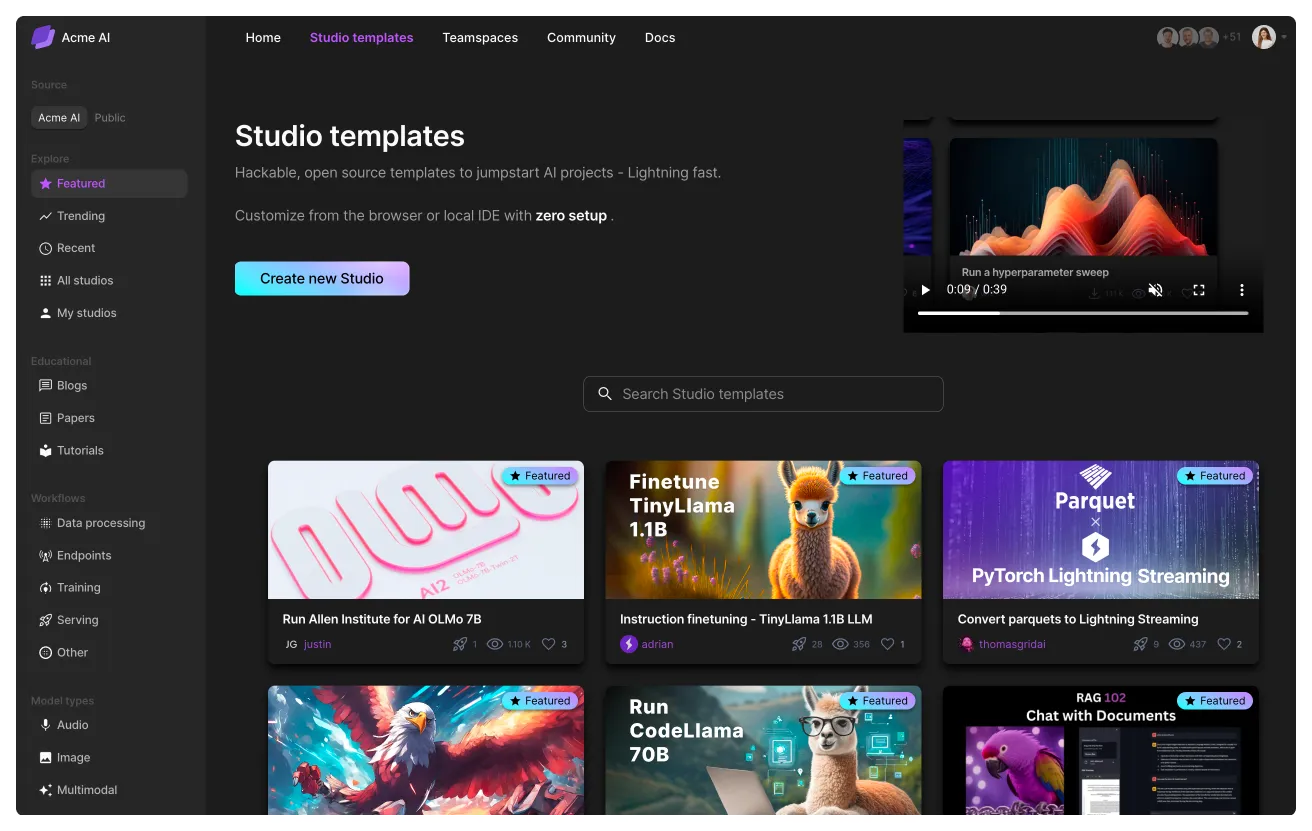 Build on modules published by organization members.