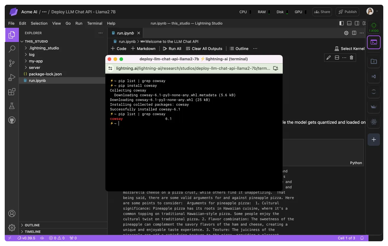 Cowsay is now installed