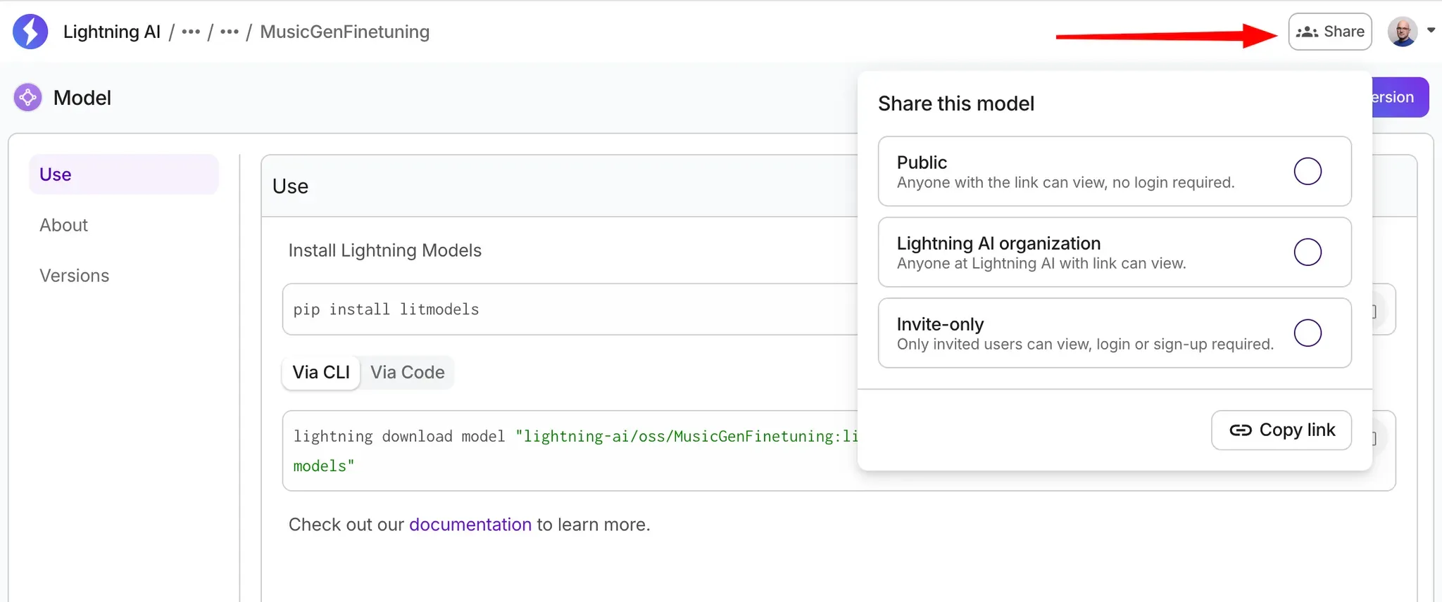 Share your model.